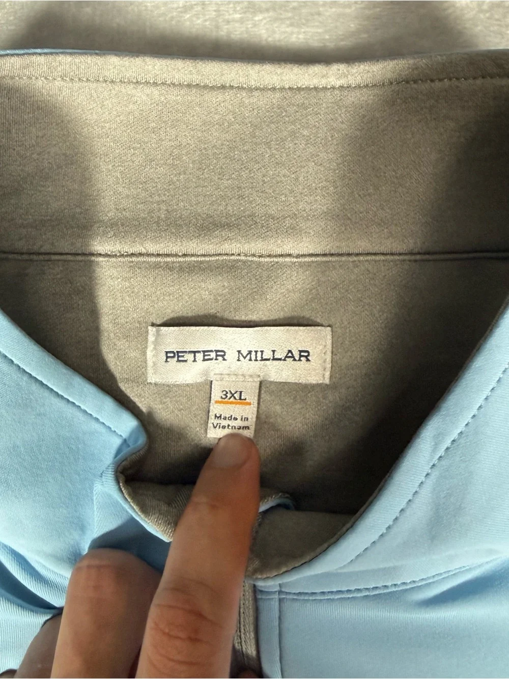 Peter Millar 1/4 Zip Pullover Mens 3XL Nvidia Dell Tech Performance Blue